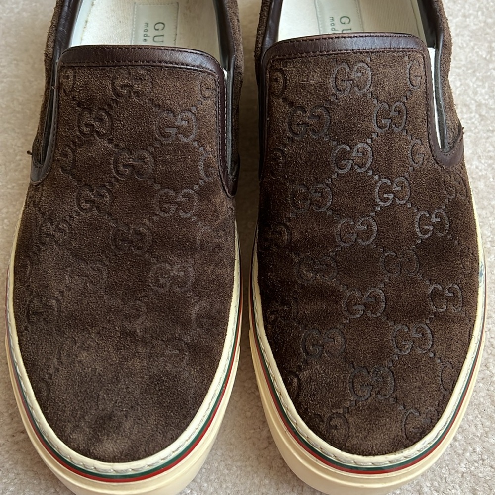 Gucci Men’s Monogram GG Slip-on Sneaker 7.5 - Picture 3 of 10